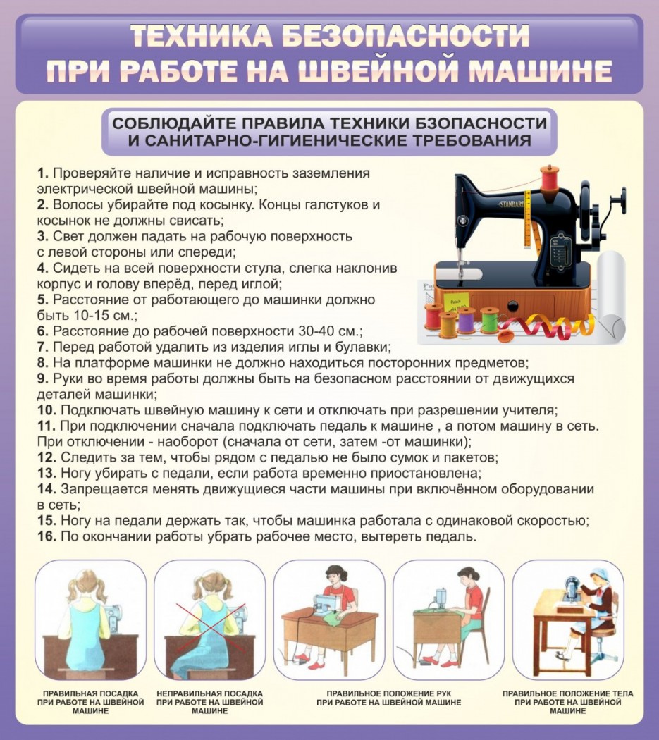 Стенд Техника безопасности при работе на швейной машине, 0,8x0,9 м, без  карманов - Компания ПАРТНЕР | Купить выгодно. Короткие сроки отгрузки,  наличие, гарантия, по 465 и 590 приказу. Доставка по России. Производство.